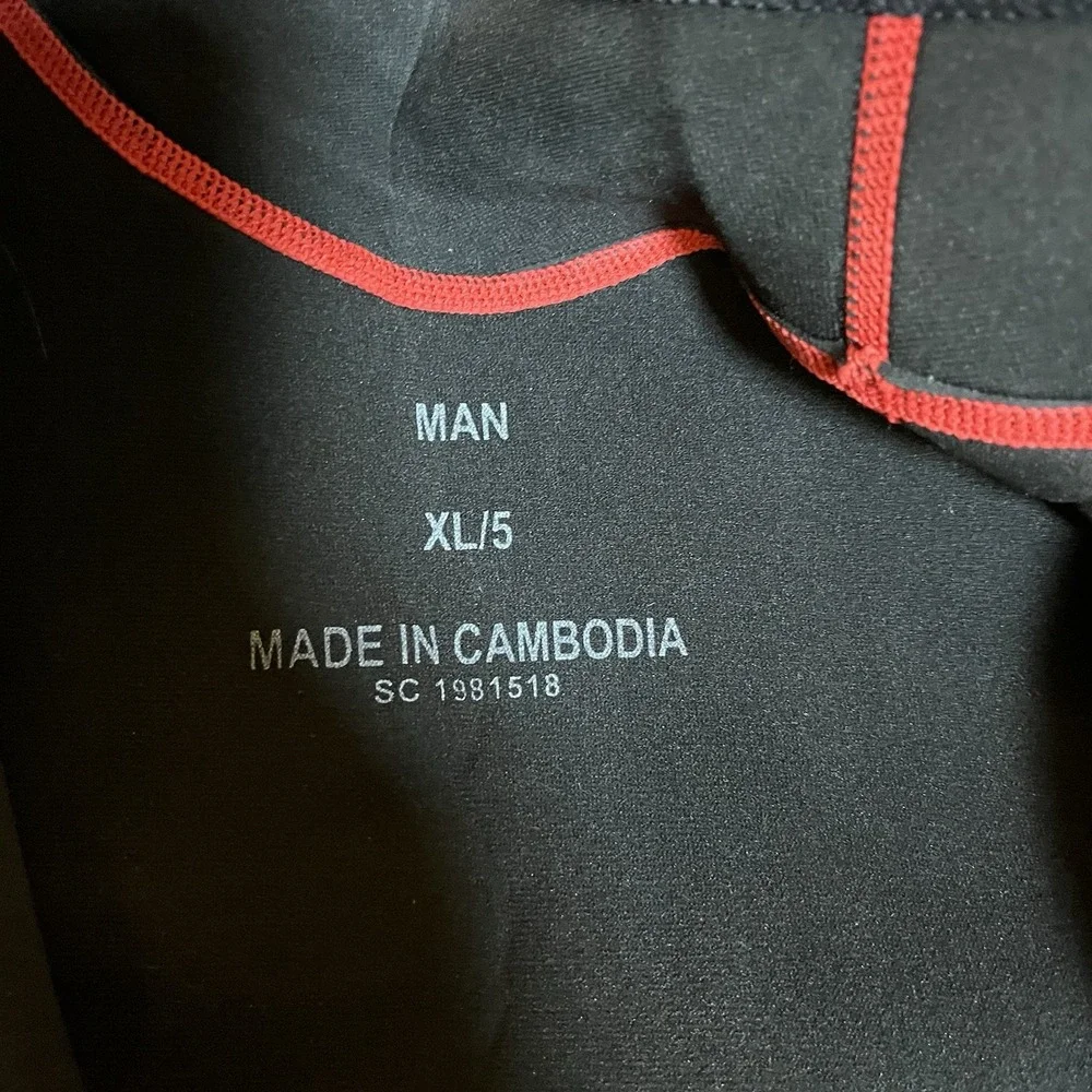 Cressi Maya Wetsuit Mens XL / 5 2.5mm Full Wetsuit Black Red SC 1981518 Anatomic